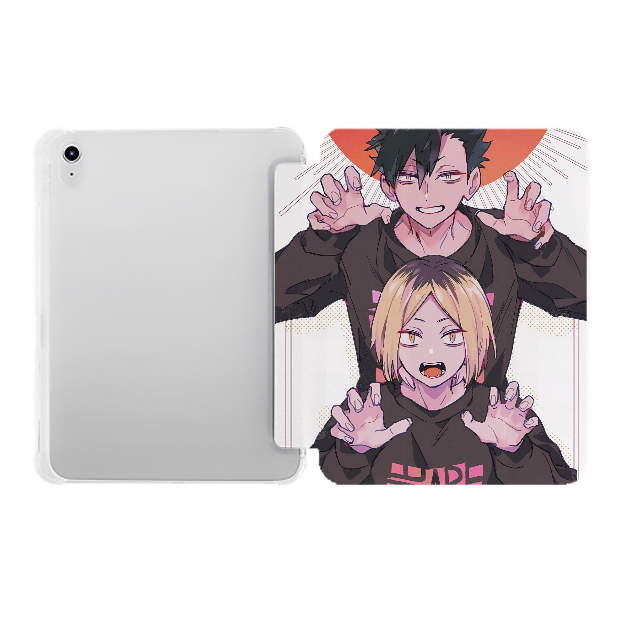 （画像用） ハイキュー!! Haikyu!! IPad ケース ペン収納付き 三つ折りスタンド PUレザー×シリコン 対応機種9.5/10.5/10.9インチ